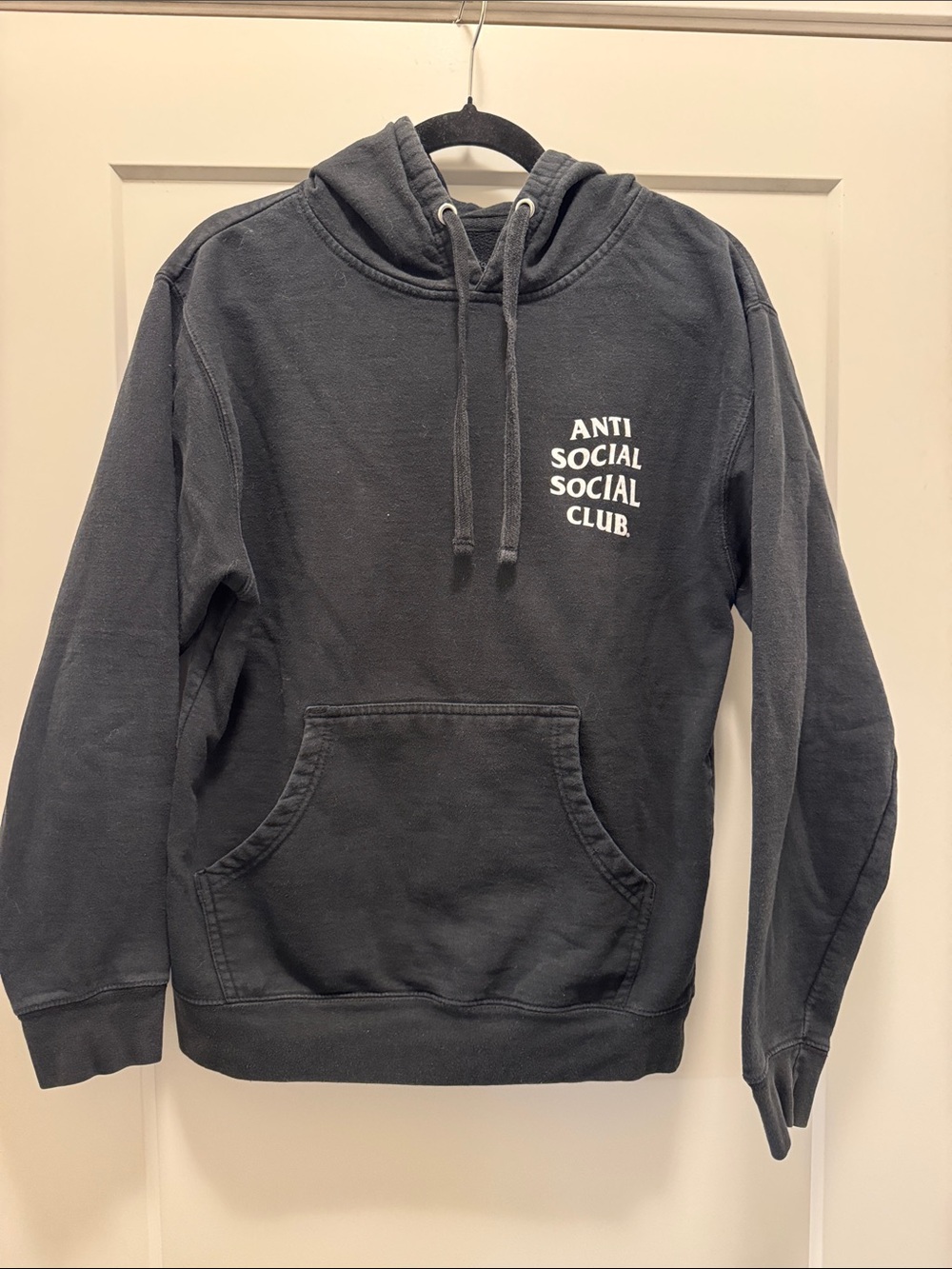 Anti Social Social Club Black Hoodie with Pink Floral design. S. GUC!🔥💕